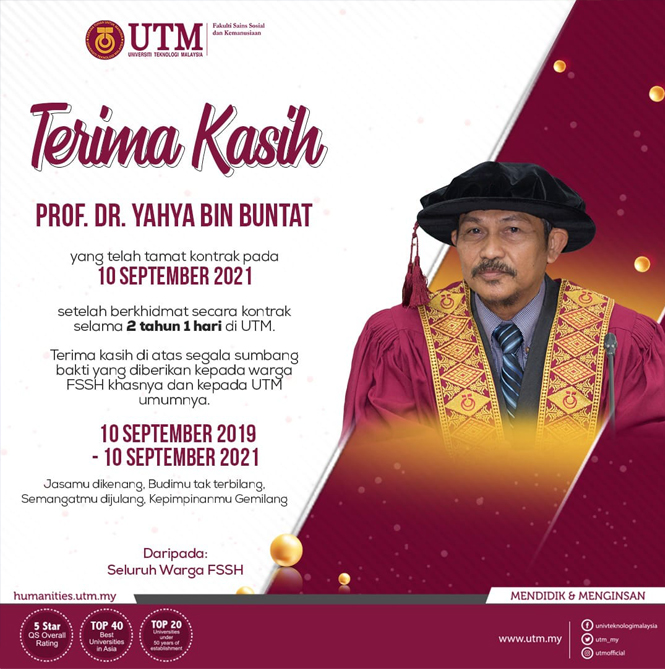 Terima Kasih Prof. Dr. Yahya Buntat