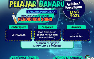 Pengambilan Pelajar Baharu Sarjana Pendidikan