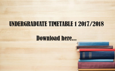 Undergraduate Timetable  2017/2018