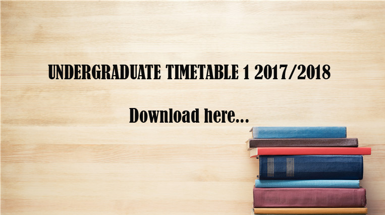 Undergraduate Timetable  2017/2018