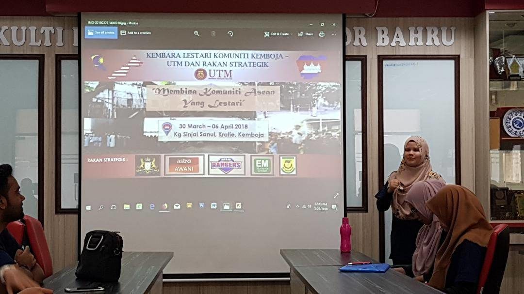 Program Kembara Lestrai Komuniti Kemboja & Rakan Strategik 2018 oleh Pelajar Mahasiswa tahun 4 SPPQ dari Fakulti Pendidikan, UTM